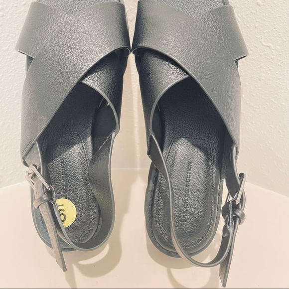 French Connection Rowan Criss Cross Black Chunky Heel Sandals Size 9 NEW - Picture 10 of 12